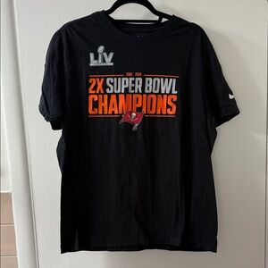 NFL Tampa Bay Buccaneer’s 2X Super Bowl Champions Nike Black Tee